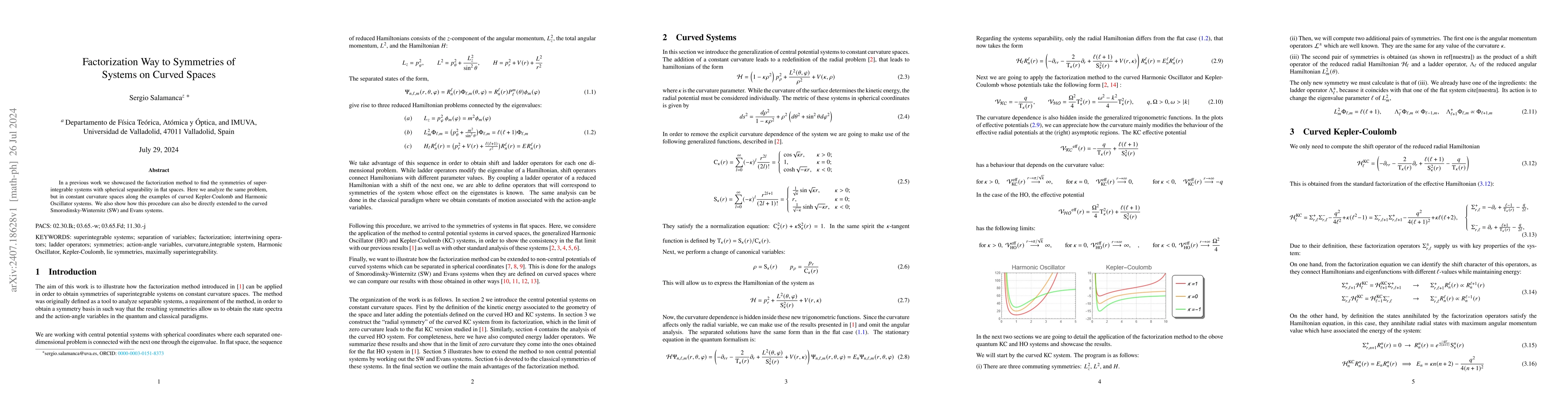 Thumbnail for Factorization Way to Symmetries of Systems on Curved Spaces