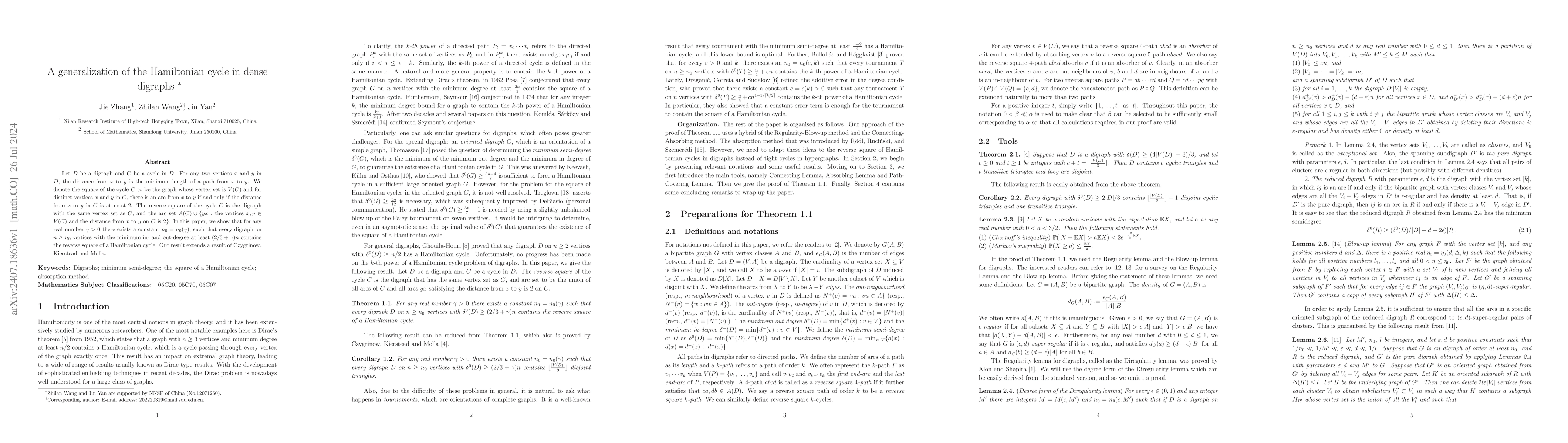 Thumbnail for A generalization of the Hamiltonian cycle in dense digraphs