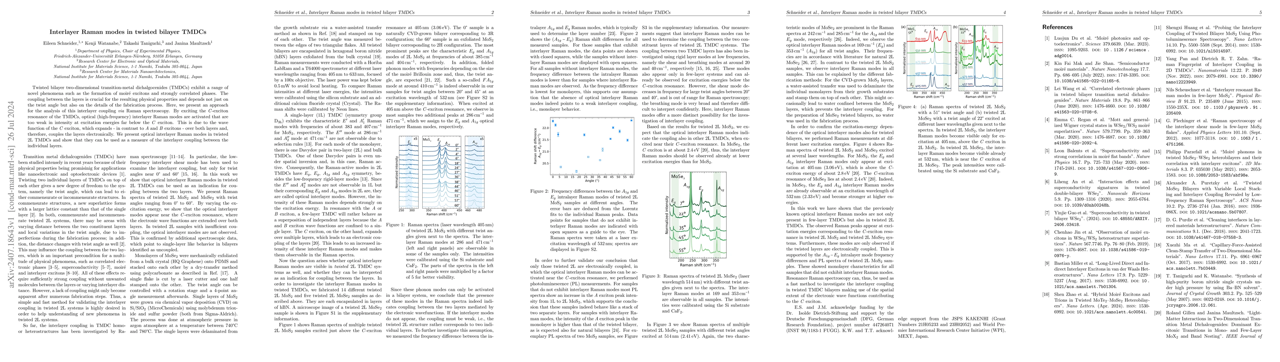 Thumbnail for Interlayer Raman modes in twisted bilayer TMDCs