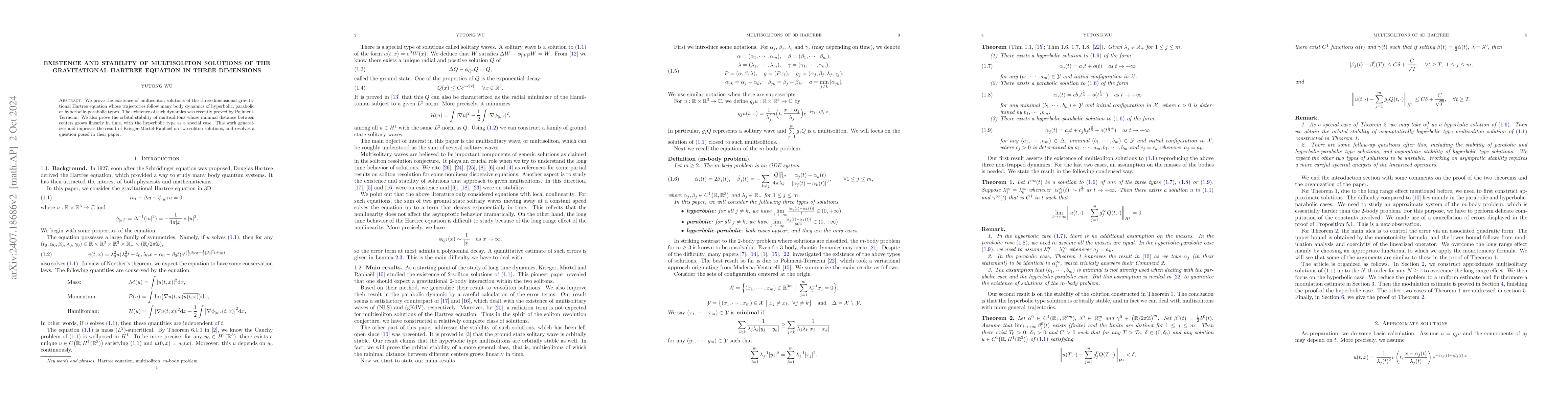 Thumbnail for Existence and stability of multisoliton solutions of the gravitational
  Hartree equation in three dimensions