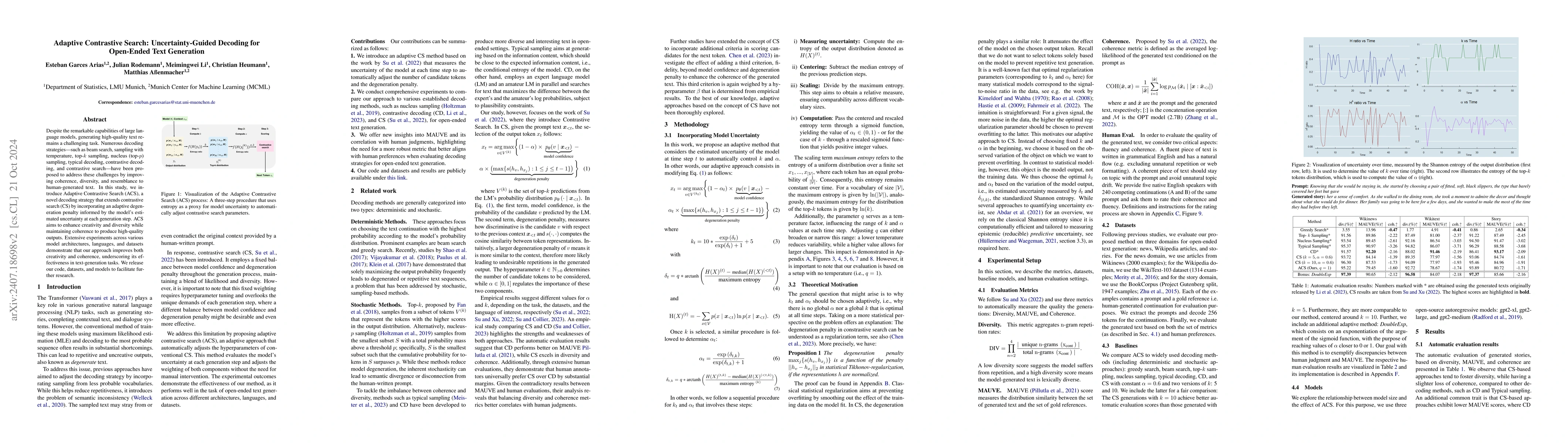 Thumbnail for Adaptive Contrastive Search: Uncertainty-Guided Decoding for Open-Ended
  Text Generation