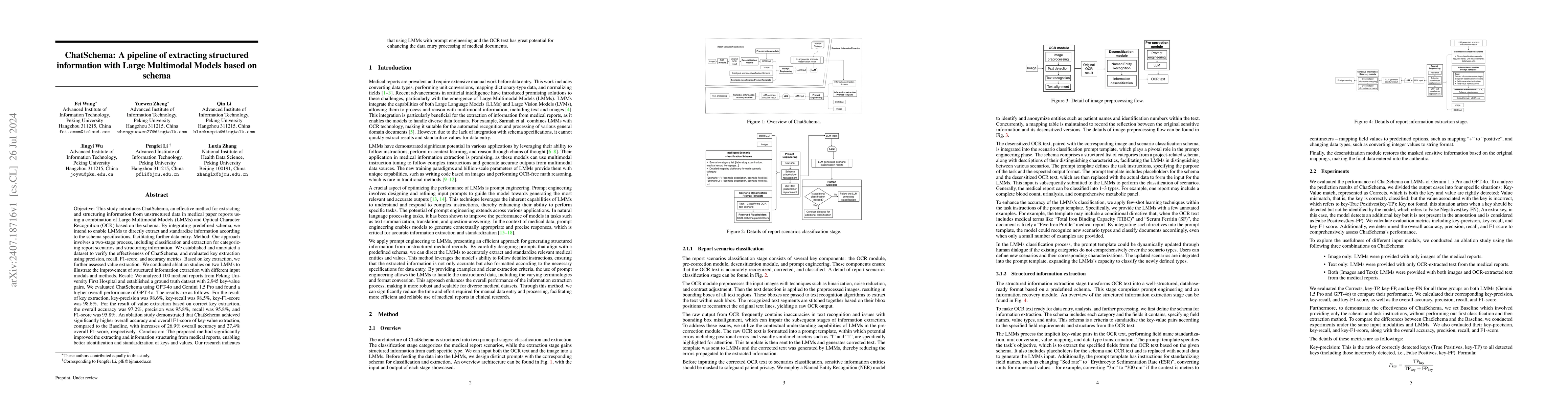 Thumbnail for ChatSchema: A pipeline of extracting structured information with Large
  Multimodal Models based on schema