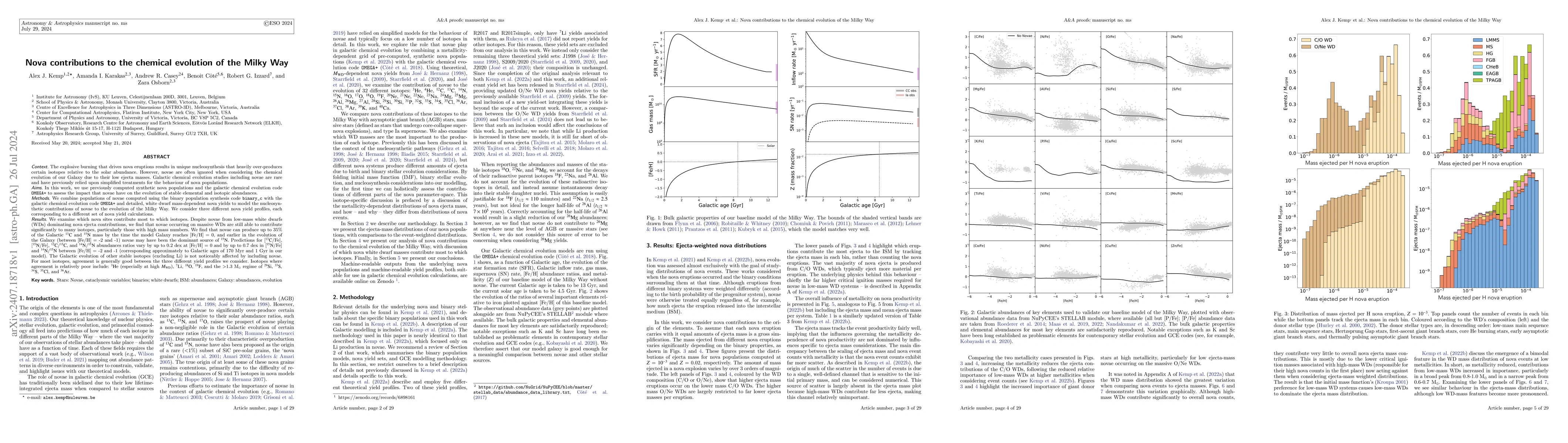 Thumbnail for Nova contributions to the chemical evolution of the Milky Way