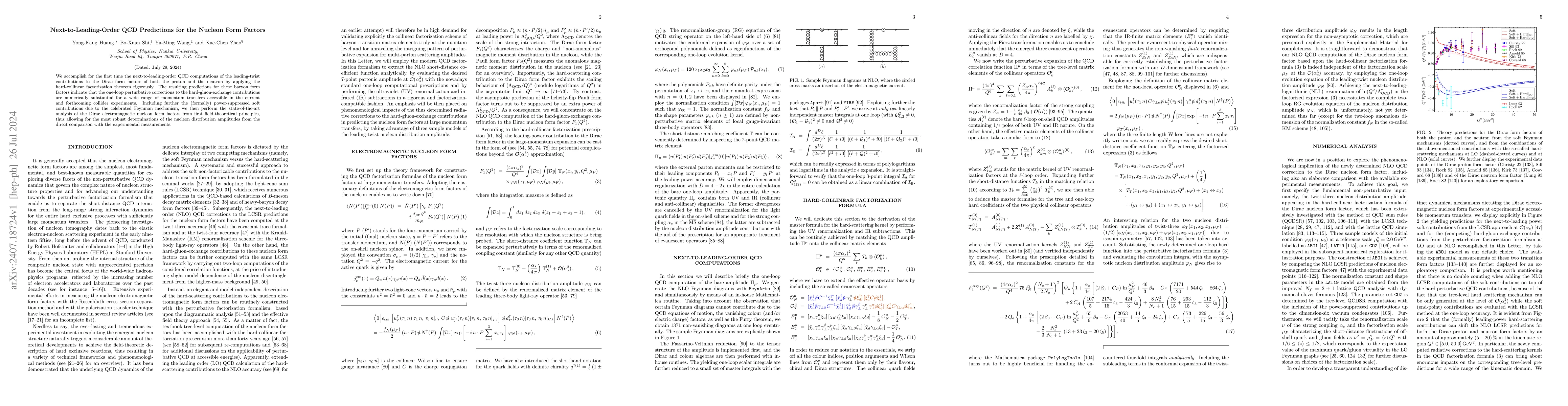 Thumbnail for Next-to-Leading-Order QCD Predictions for the Nucleon Form Factors