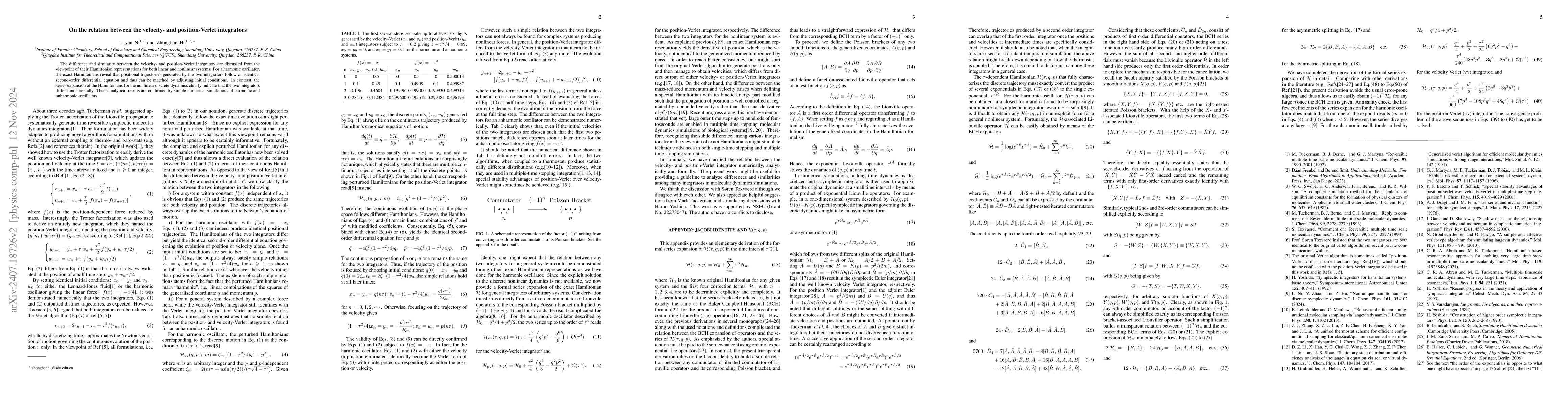Thumbnail for On the relation between the velocity- and position-Verlet integrators