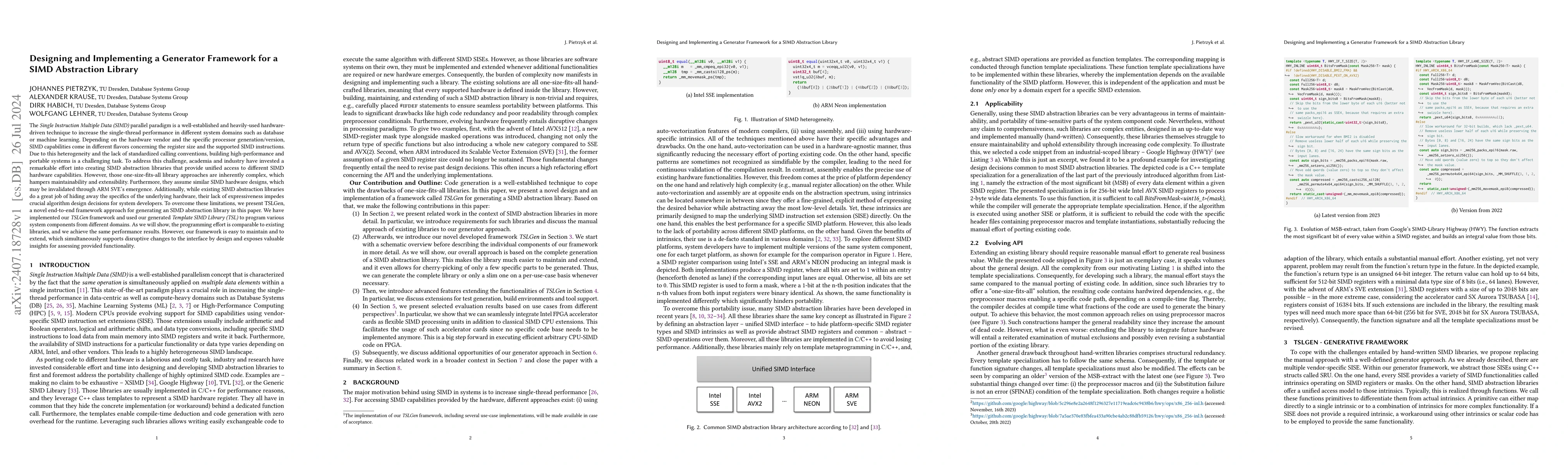 Thumbnail for Designing and Implementing a Generator Framework for a SIMD Abstraction
  Library