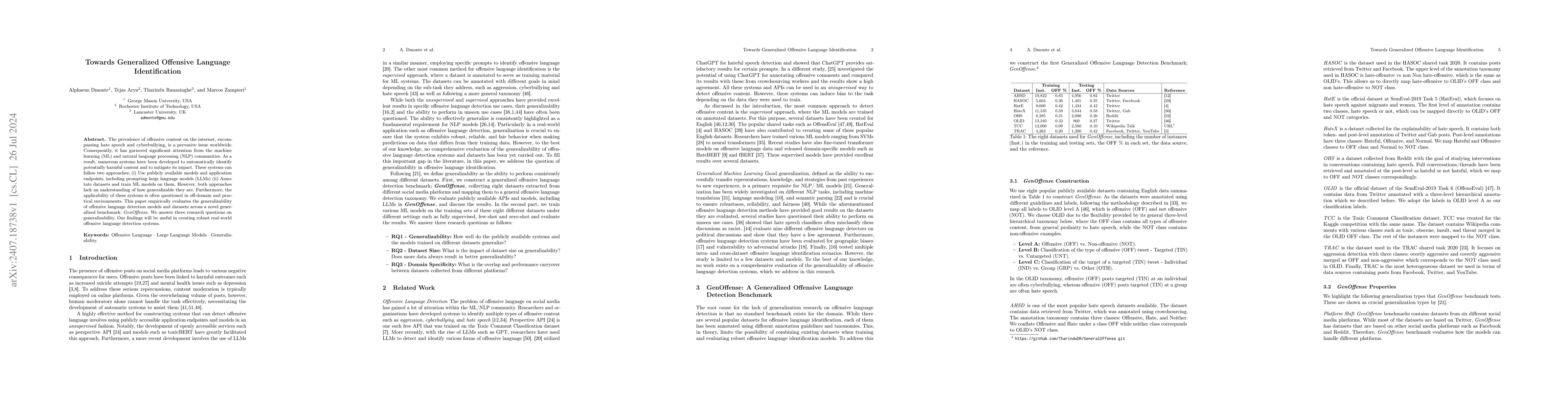 Thumbnail for Towards Generalized Offensive Language Identification