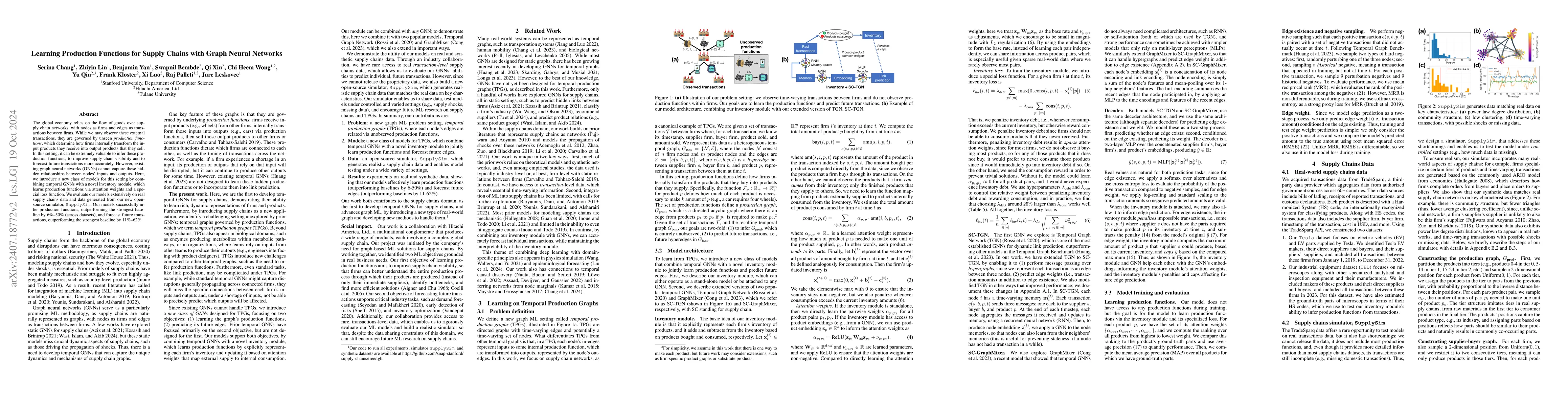 Thumbnail for Learning production functions for supply chains with graph neural
  networks