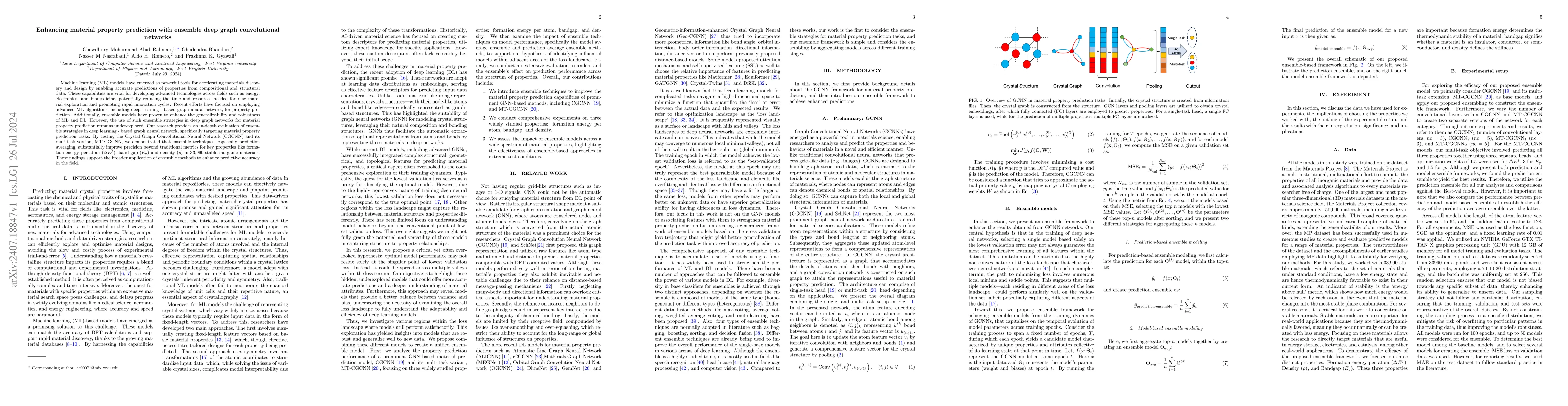 Thumbnail for Enhancing material property prediction with ensemble deep graph
  convolutional networks