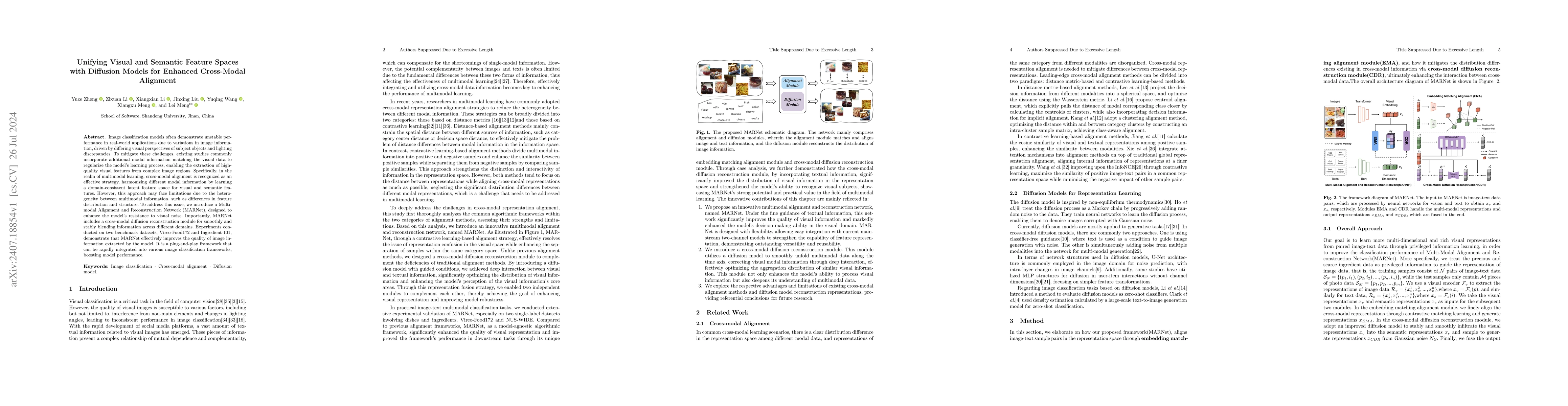 Thumbnail for Unifying Visual and Semantic Feature Spaces with Diffusion Models for
  Enhanced Cross-Modal Alignment