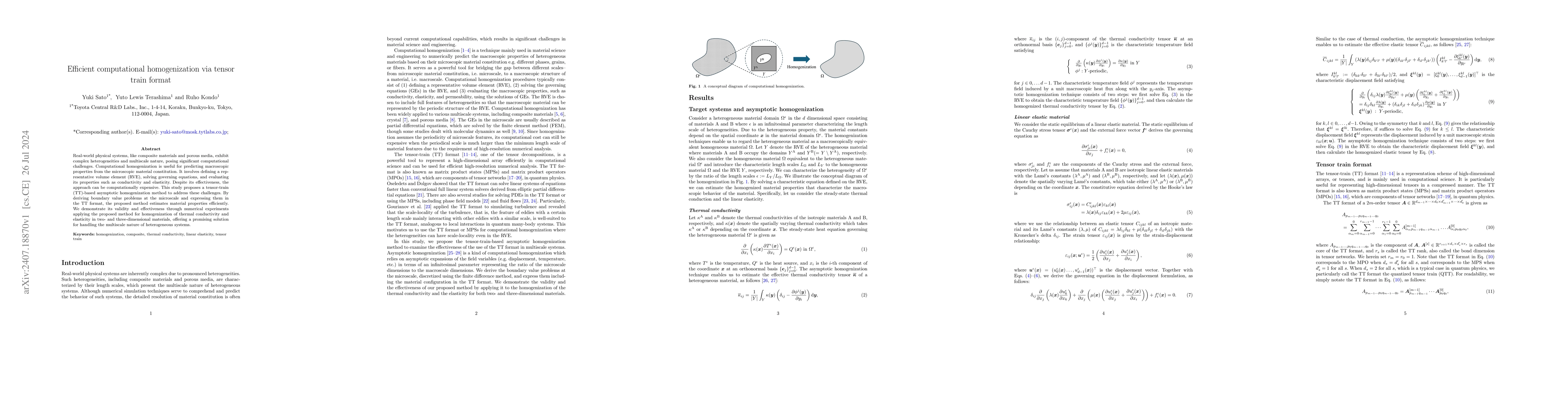 Thumbnail for Efficient computational homogenization via tensor train format