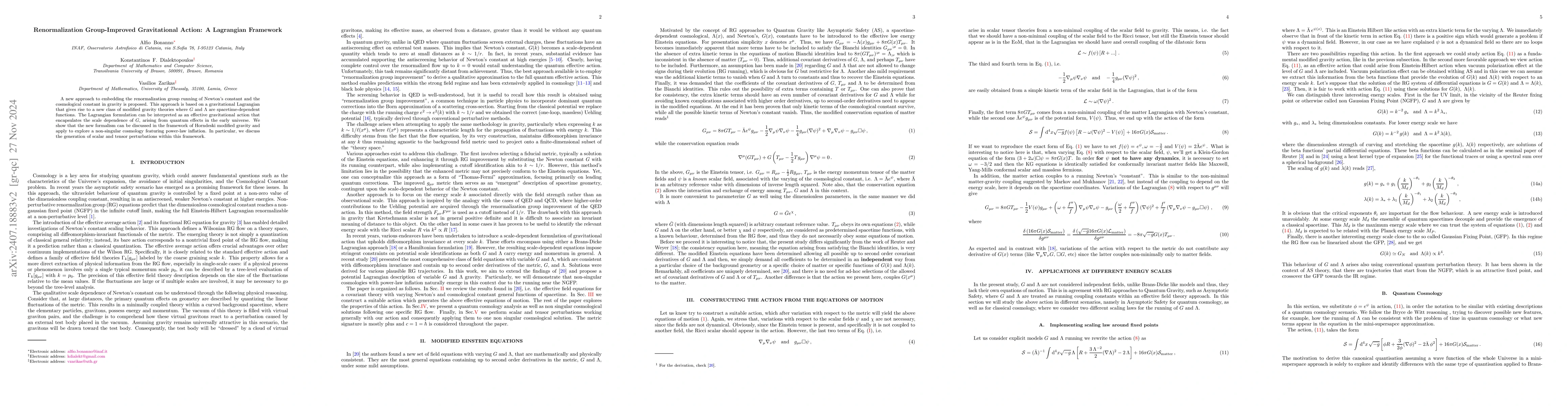 Thumbnail for Renormalization Group-Improved Gravitational Action: A Lagrangian
  Framework
