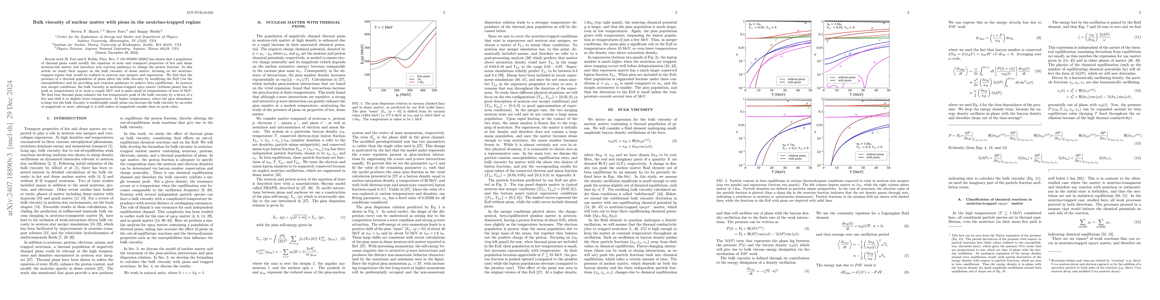 Thumbnail for Bulk viscosity of nuclear matter with pions in the neutrino-trapped
  regime
