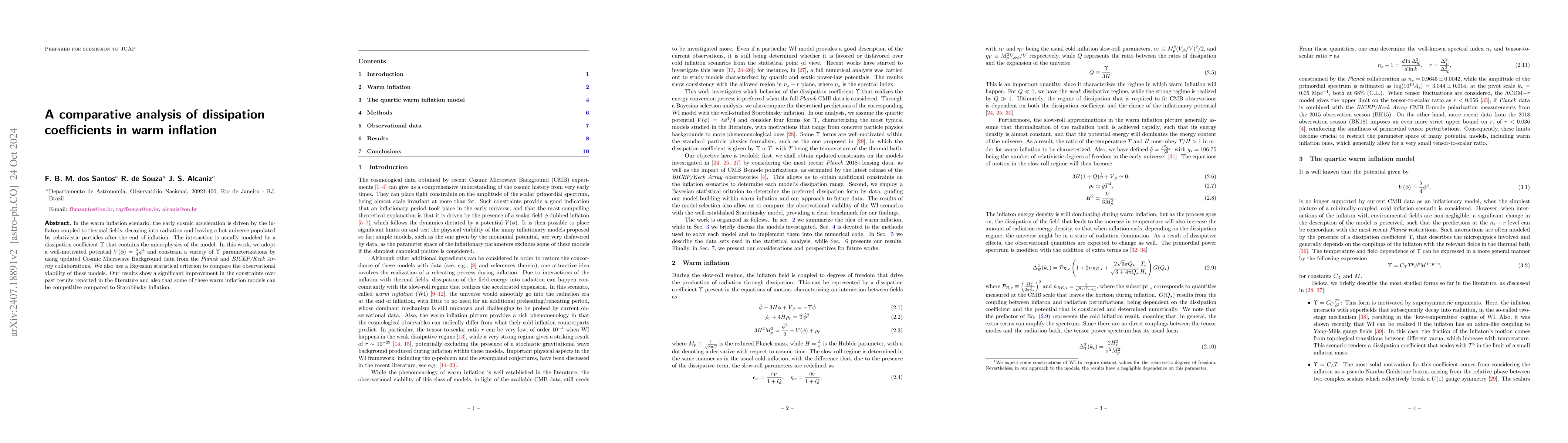 Thumbnail for A comparative analysis of dissipation coefficients in warm inflation