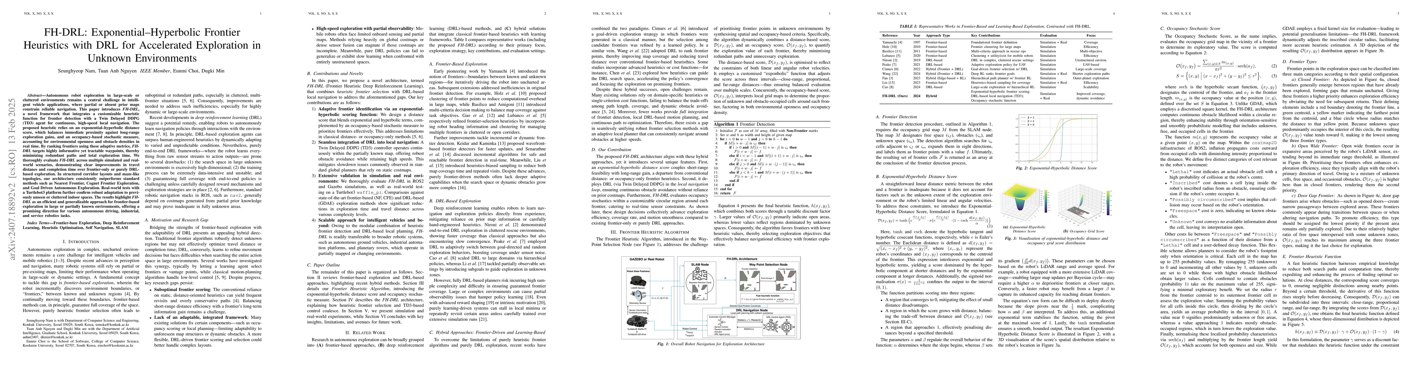Thumbnail for SHANGUS: Deep Reinforcement Learning Meets Heuristic Optimization for
  Speedy Frontier-Based Exploration of Autonomous Vehicles in Unknown Spaces