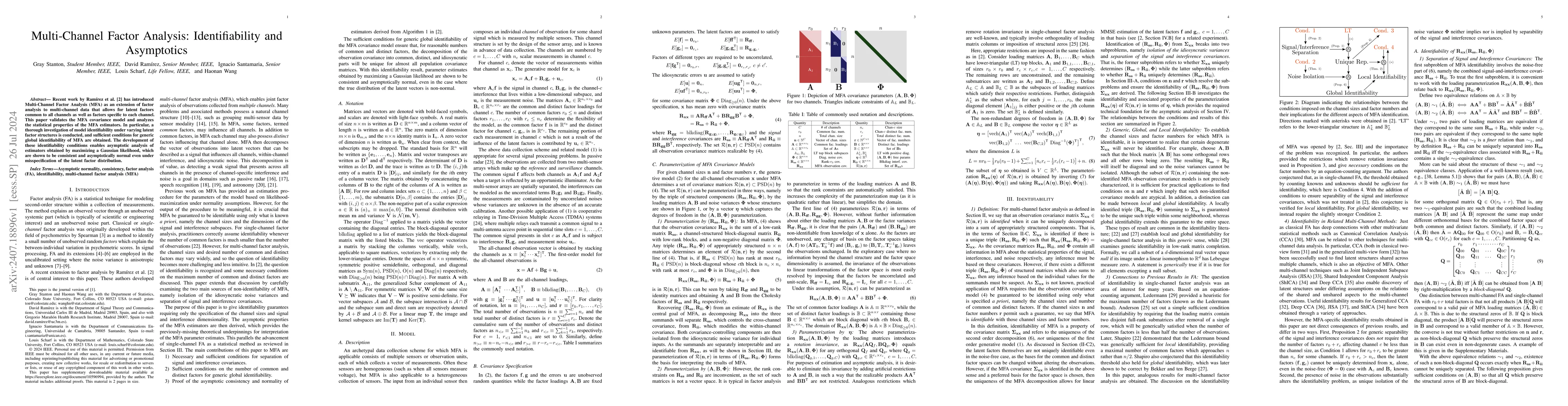 Thumbnail for Multi-Channel Factor Analysis: Identifiability and Asymptotics