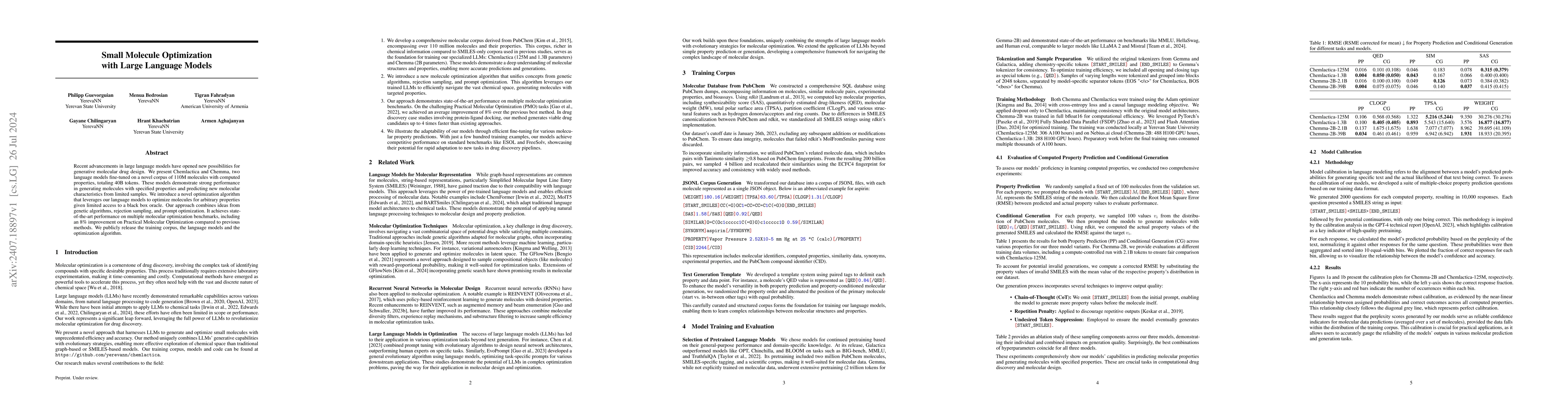 Thumbnail for Small Molecule Optimization with Large Language Models