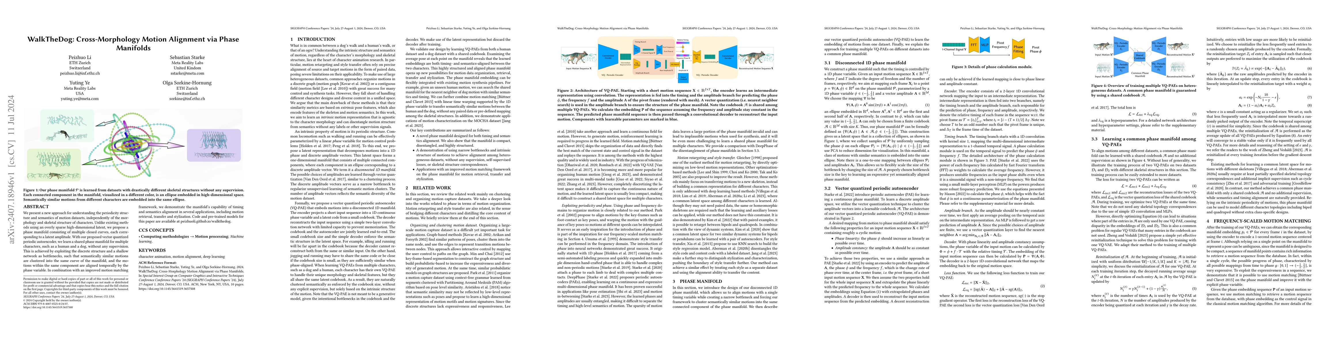 Thumbnail for WalkTheDog: Cross-Morphology Motion Alignment via Phase Manifolds