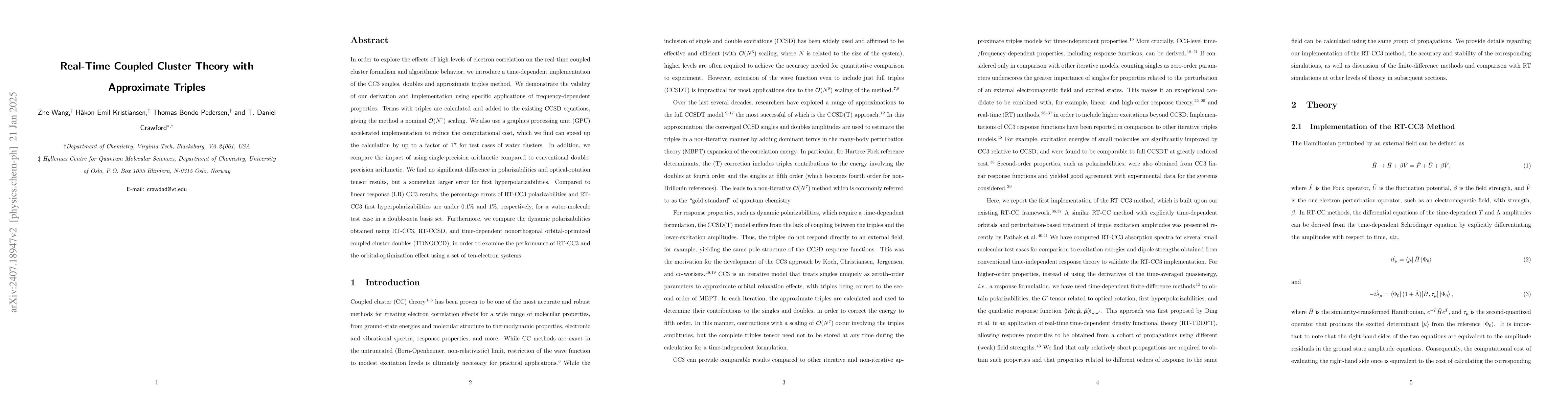 Thumbnail for Real-Time Coupled Cluster Theory with Approximate Triples
