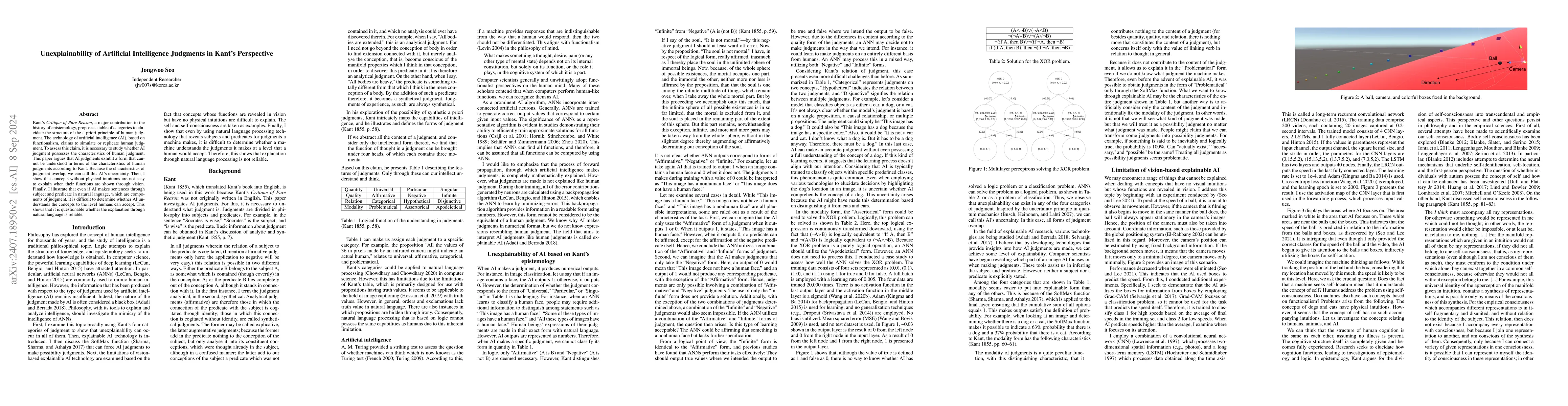 Thumbnail for Unexplainability of Artificial Intelligence Judgments in Kant's
  Perspective
