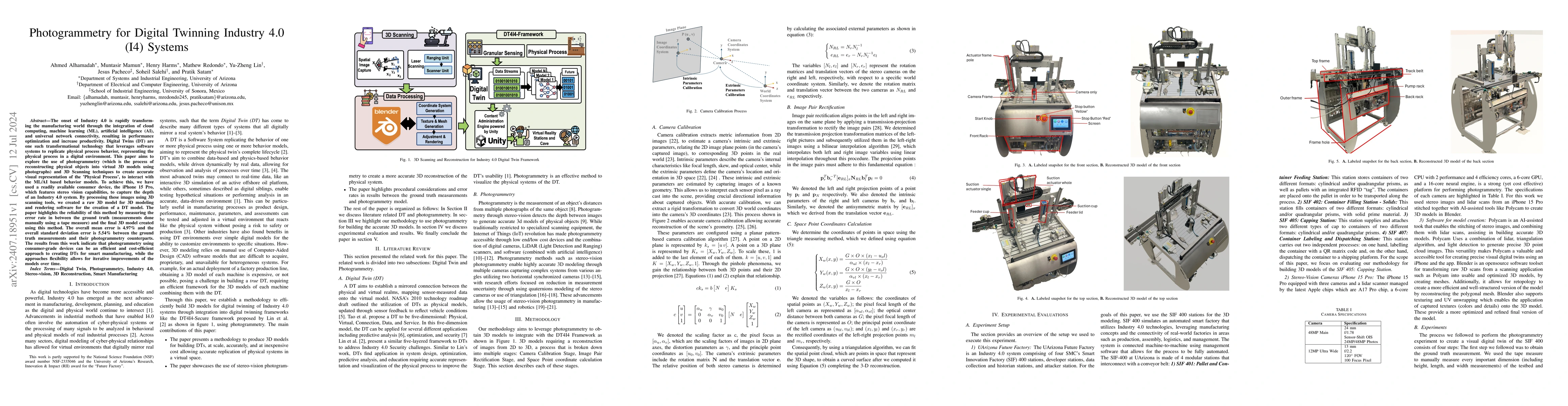 Thumbnail for Photogrammetry for Digital Twinning Industry 4.0 (I4) Systems