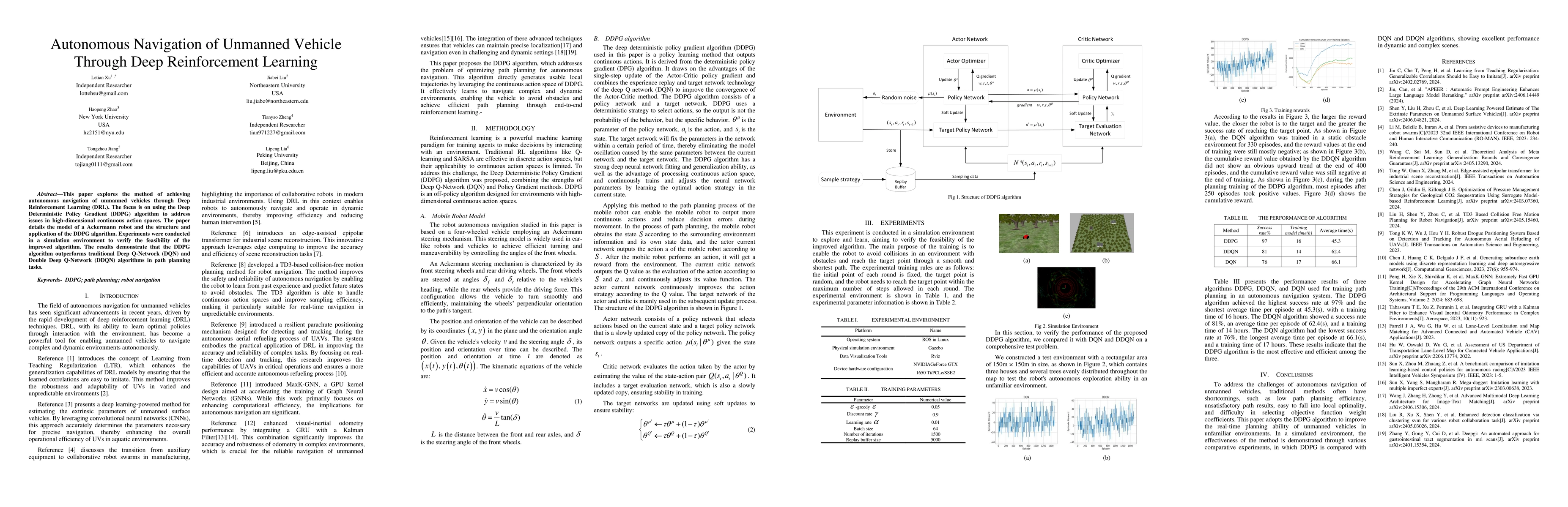 Thumbnail for Autonomous Navigation of Unmanned Vehicle Through Deep Reinforcement
  Learning