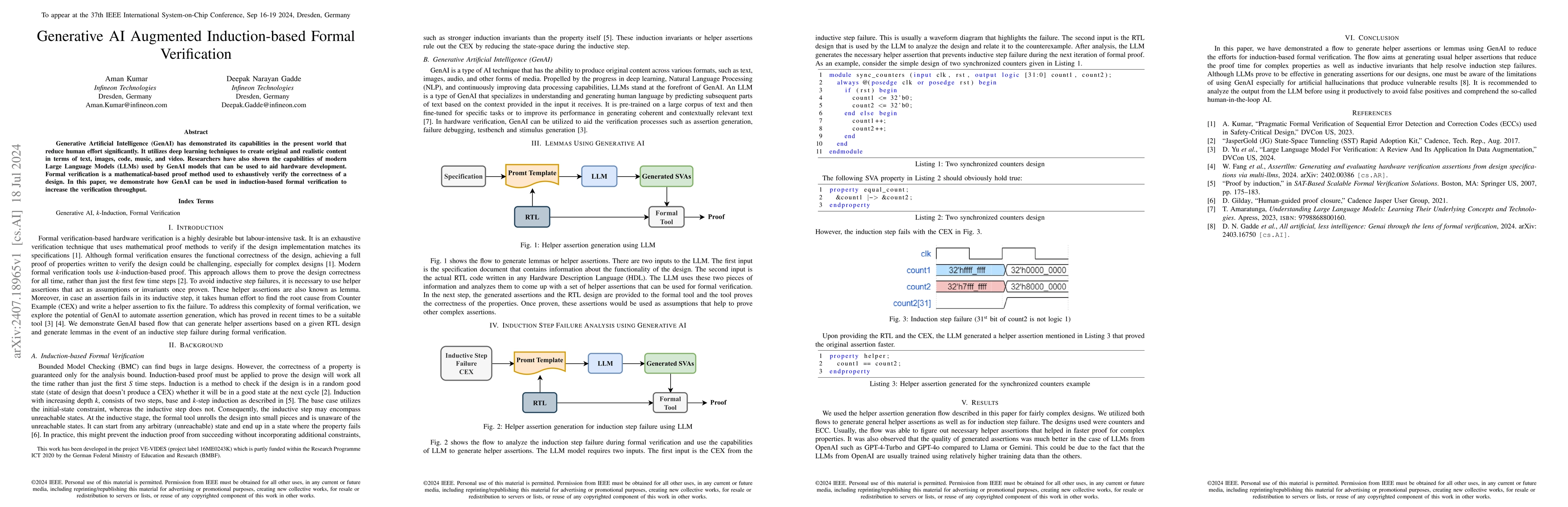 Thumbnail for Generative AI Augmented Induction-based Formal Verification