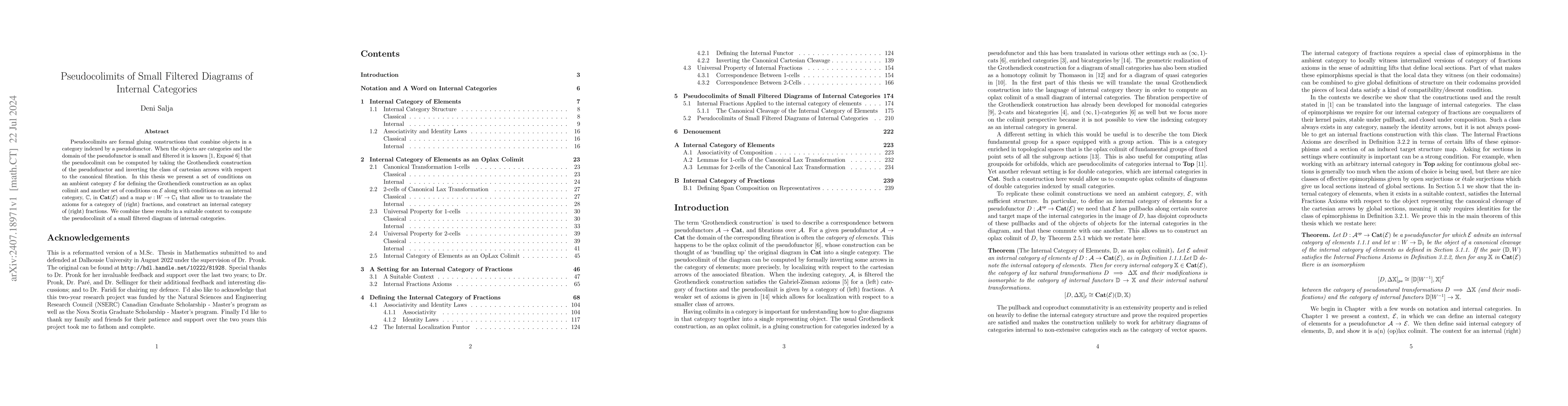 Thumbnail for Pseudocolimits of Small Filtered Diagrams of Internal Categories