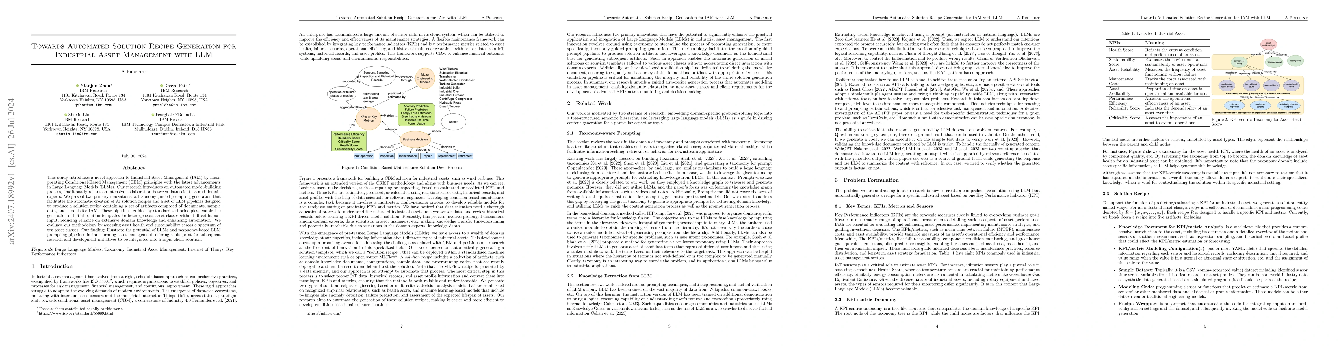 Thumbnail for Towards Automated Solution Recipe Generation for Industrial Asset
  Management with LLM