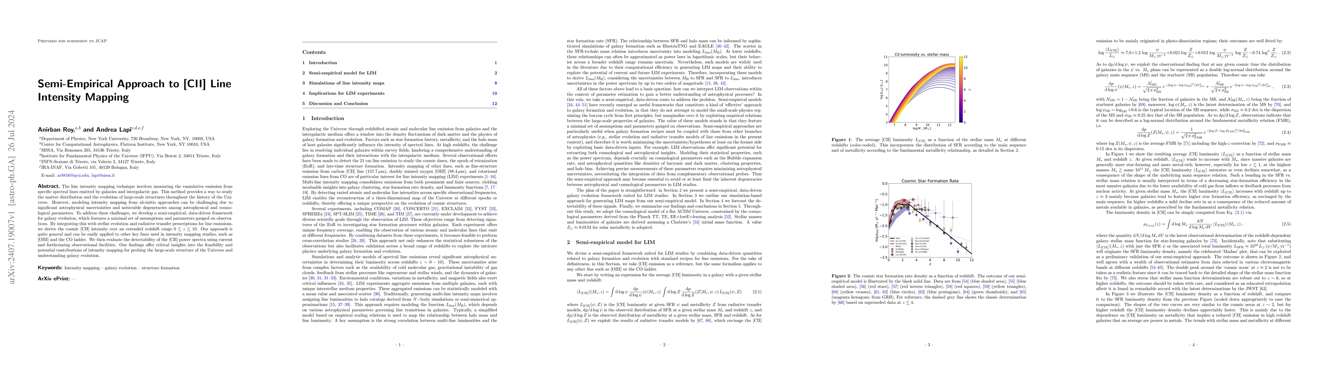 Thumbnail for Semi-Empirical Approach to [CII] Line Intensity Mapping