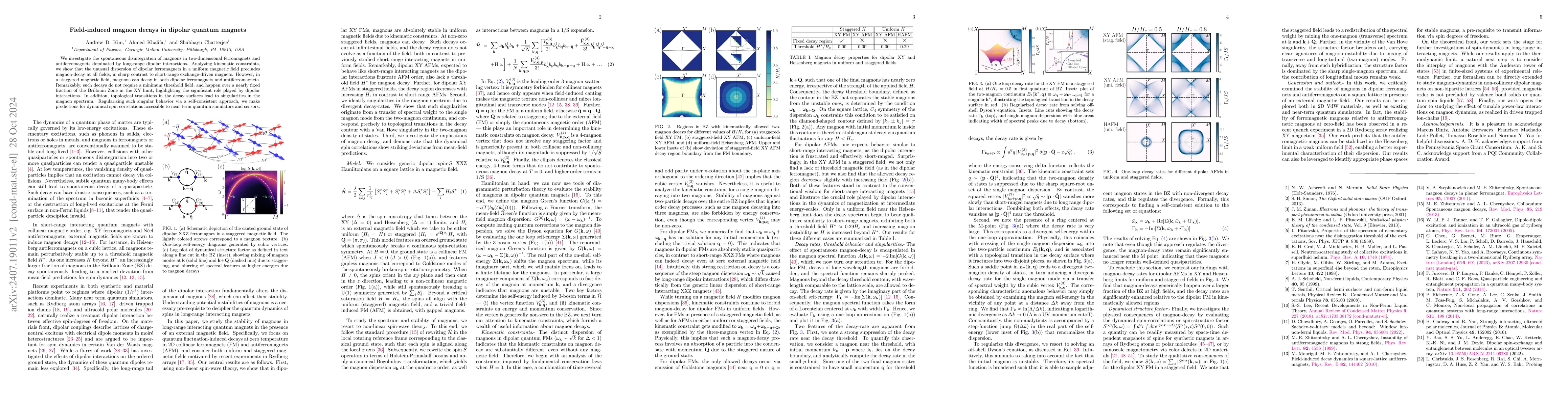 Thumbnail for Field-induced magnon decays in dipolar quantum magnets