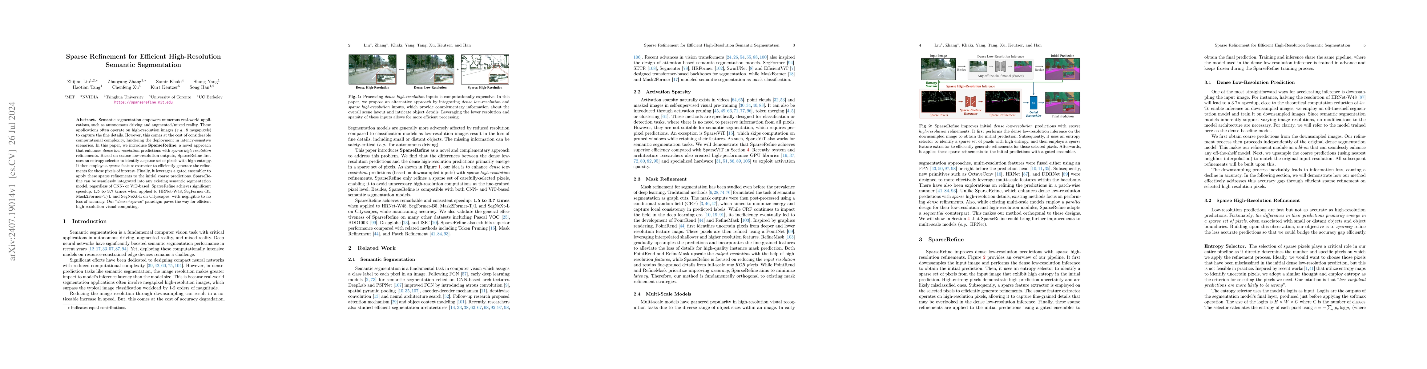 Thumbnail for Sparse Refinement for Efficient High-Resolution Semantic Segmentation