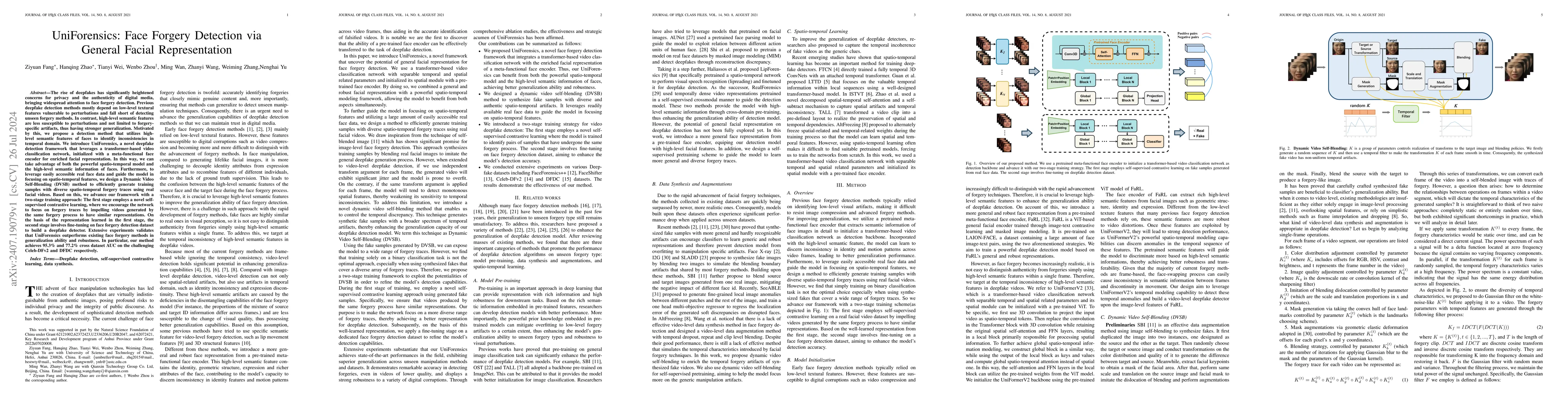 Thumbnail for UniForensics: Face Forgery Detection via General Facial Representation