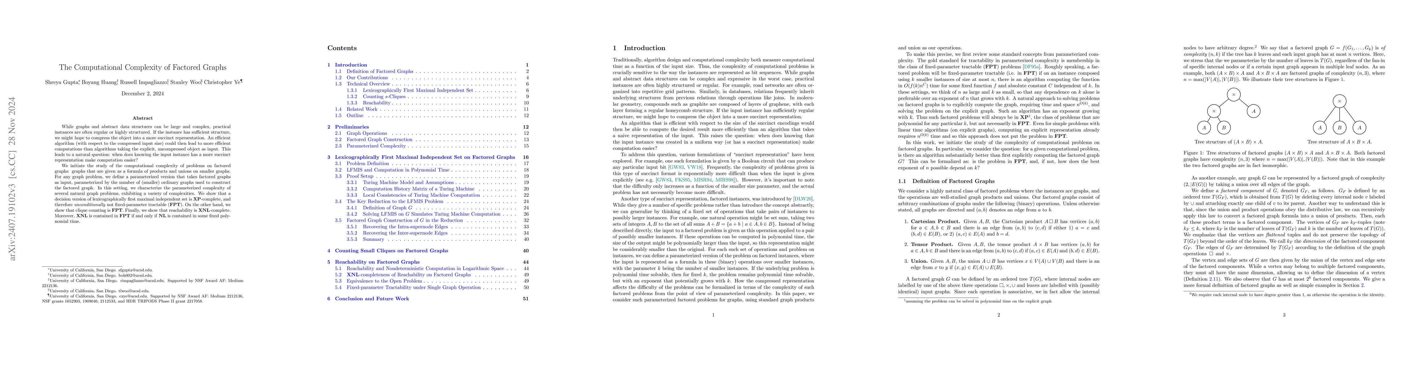 Thumbnail for The Computational Complexity of Factored Graphs