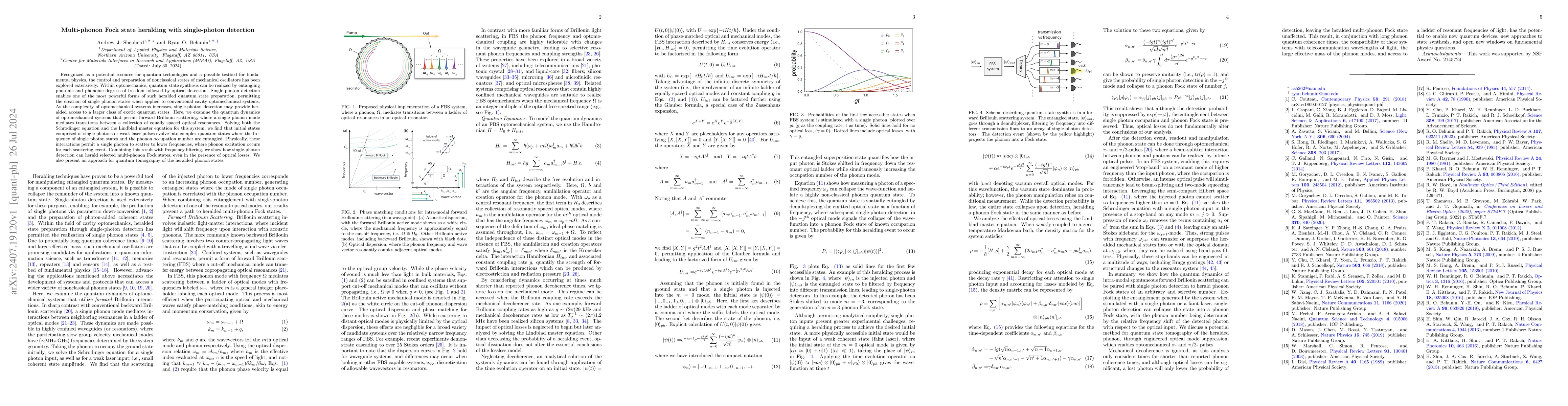 Thumbnail for Multi-phonon Fock state heralding with single-photon detection