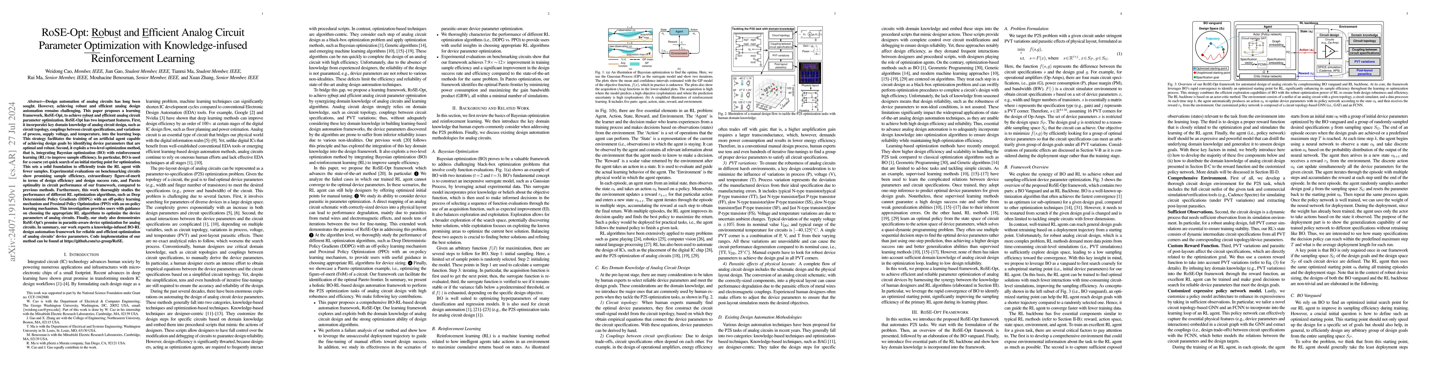 Thumbnail for RoSE-Opt: Robust and Efficient Analog Circuit Parameter Optimization
  with Knowledge-infused Reinforcement Learning