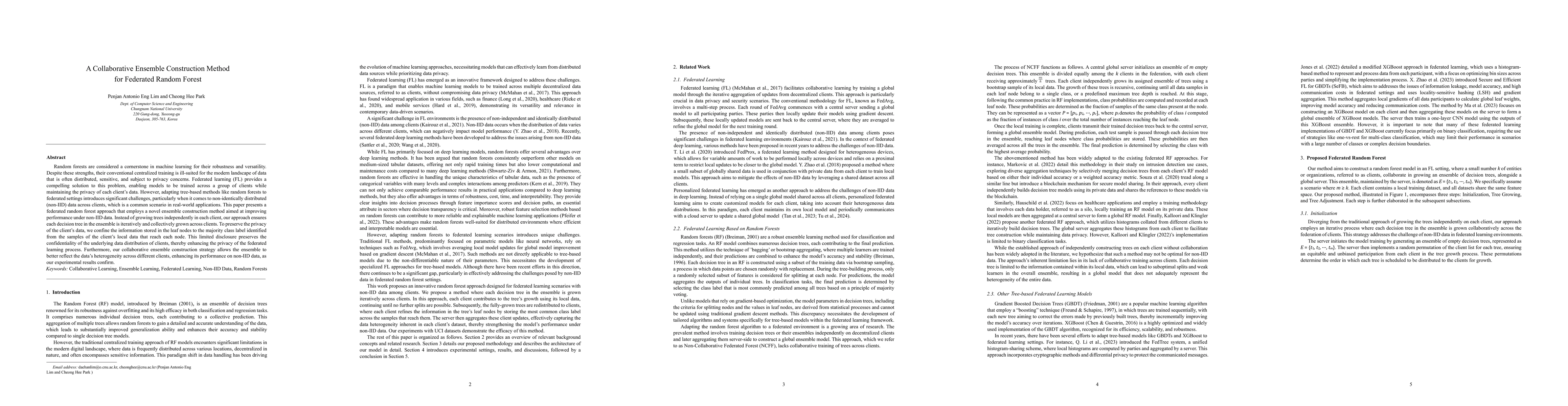 Thumbnail for A collaborative ensemble construction method for federated random forest