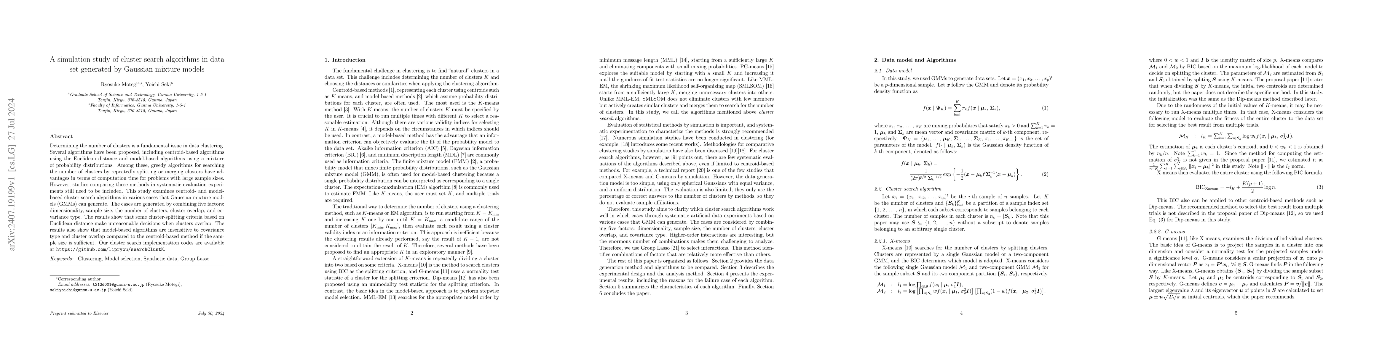 Thumbnail for A simulation study of cluster search algorithms in data set generated by
  Gaussian mixture models