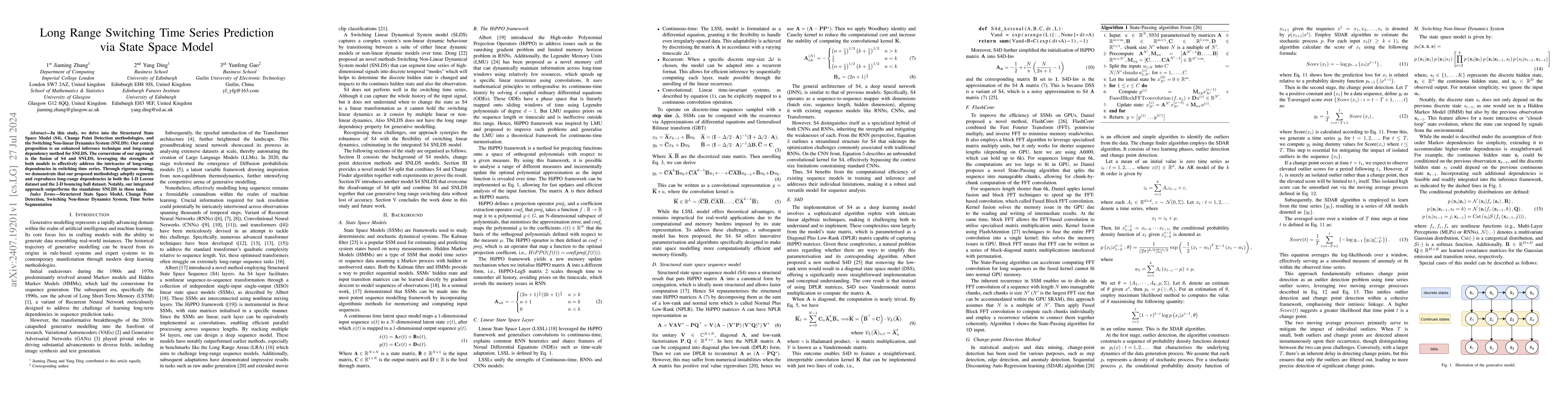 Thumbnail for Long Range Switching Time Series Prediction via State Space Model