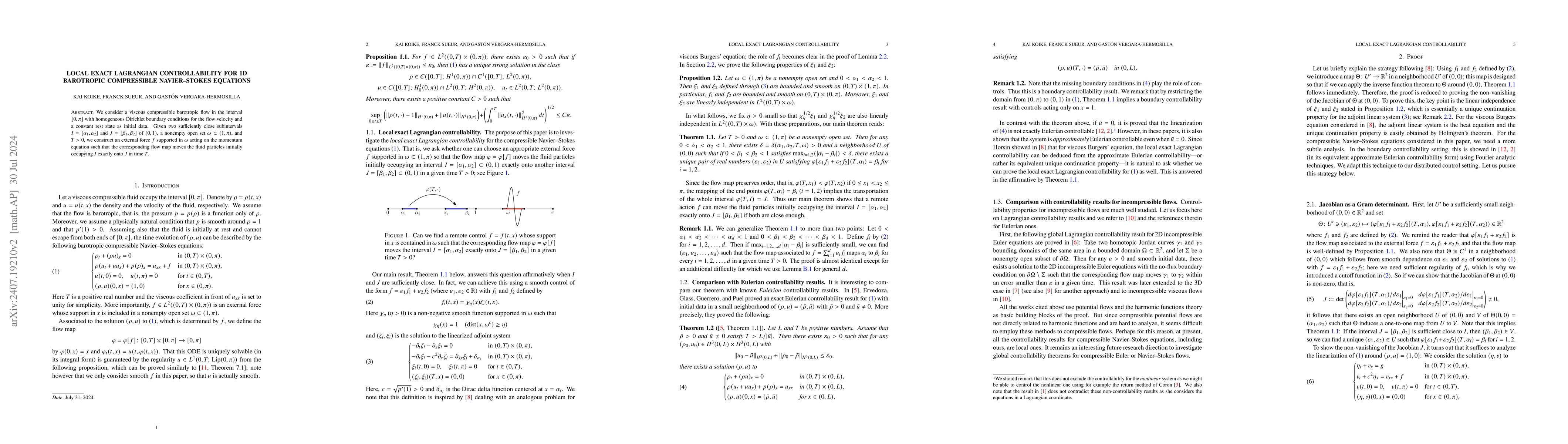 Thumbnail for Local exact Lagrangian controllability for 1D barotropic compressible
  Navier--Stokes equations
