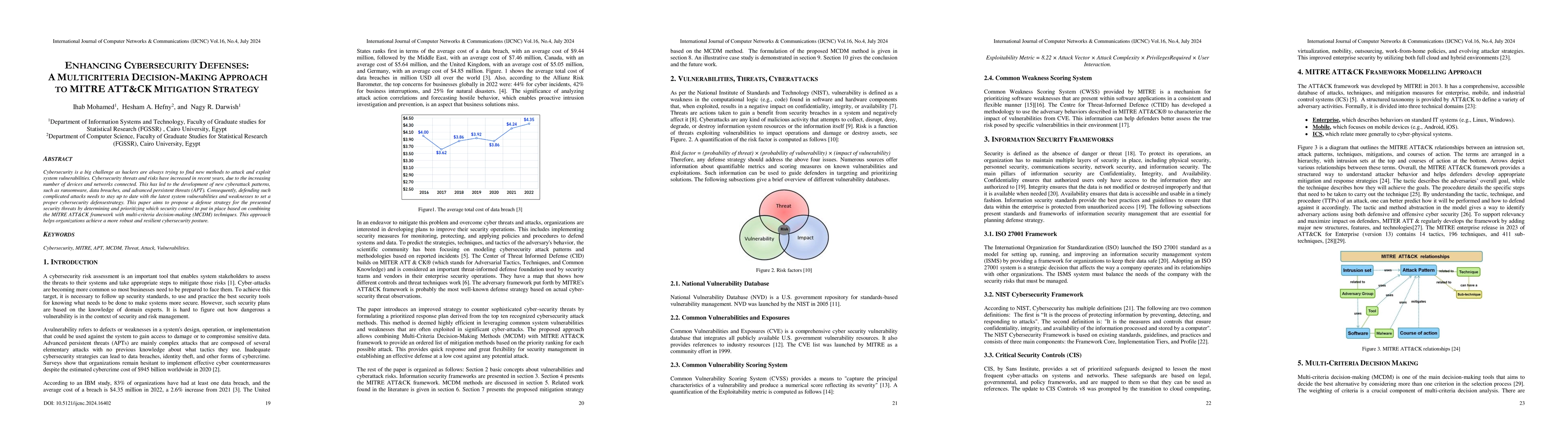 Thumbnail for Enhancing cybersecurity defenses: a multicriteria decision-making
  approach to MITRE ATT&CK mitigation strategy