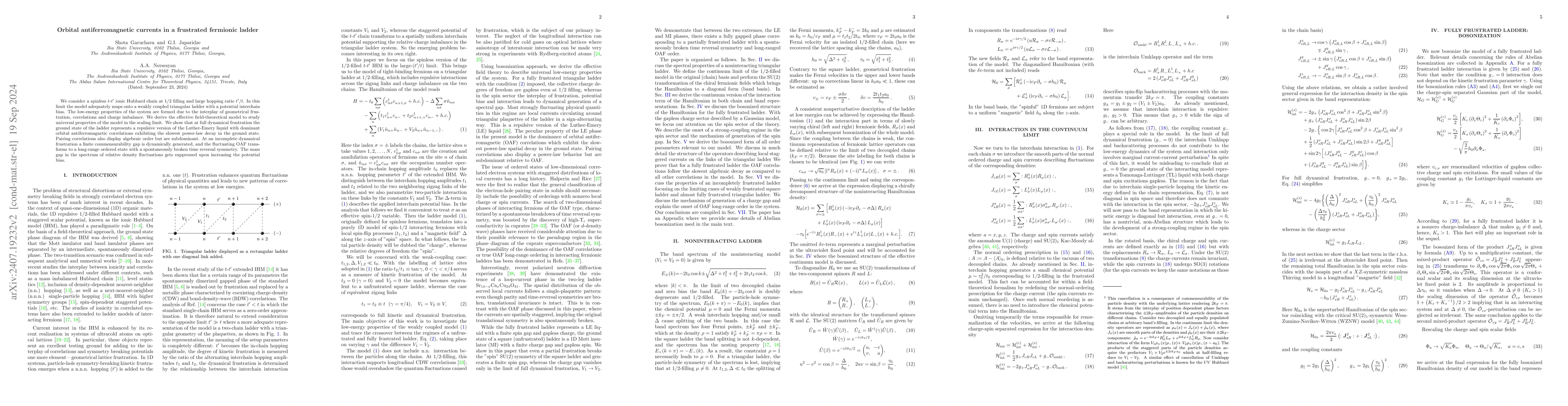 Thumbnail for Orbital antiferromagnetic currents in a frustrated fermionic ladder