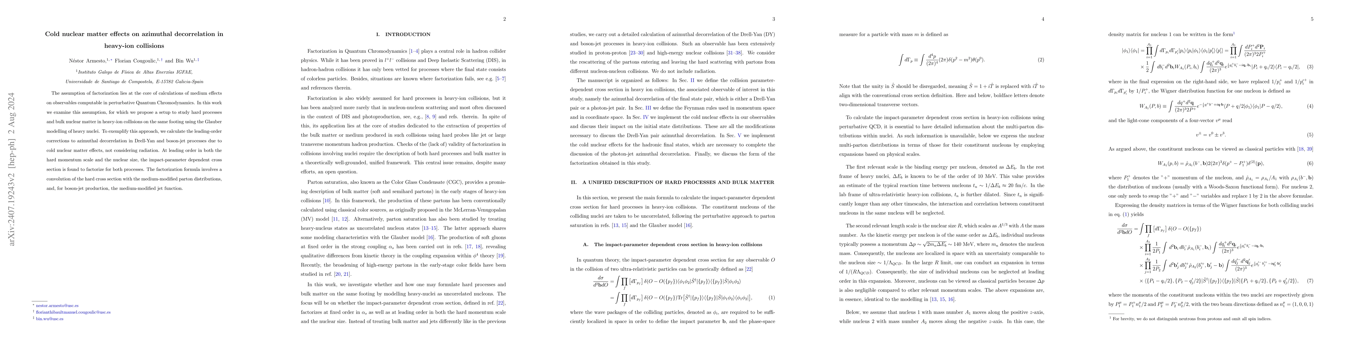 Thumbnail for Cold nuclear matter effects on azimuthal decorrelation in heavy-ion
  collisions