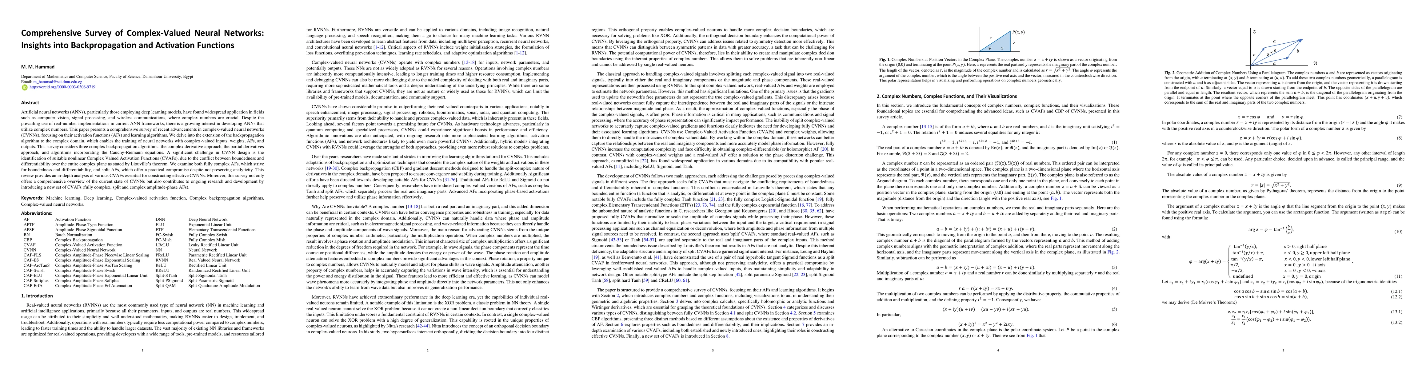Thumbnail for Comprehensive Survey of Complex-Valued Neural Networks: Insights into
  Backpropagation and Activation Functions
