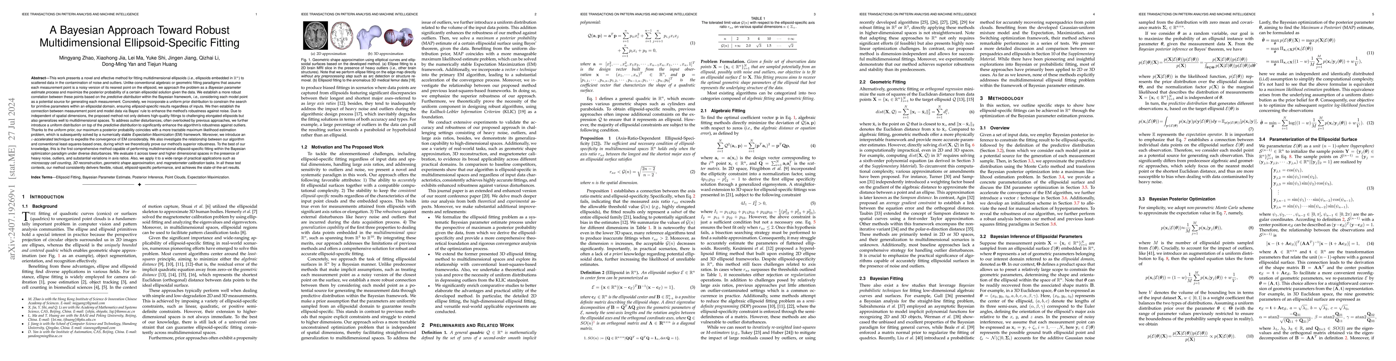 Thumbnail for A Bayesian Approach Toward Robust Multidimensional Ellipsoid-Specific
  Fitting