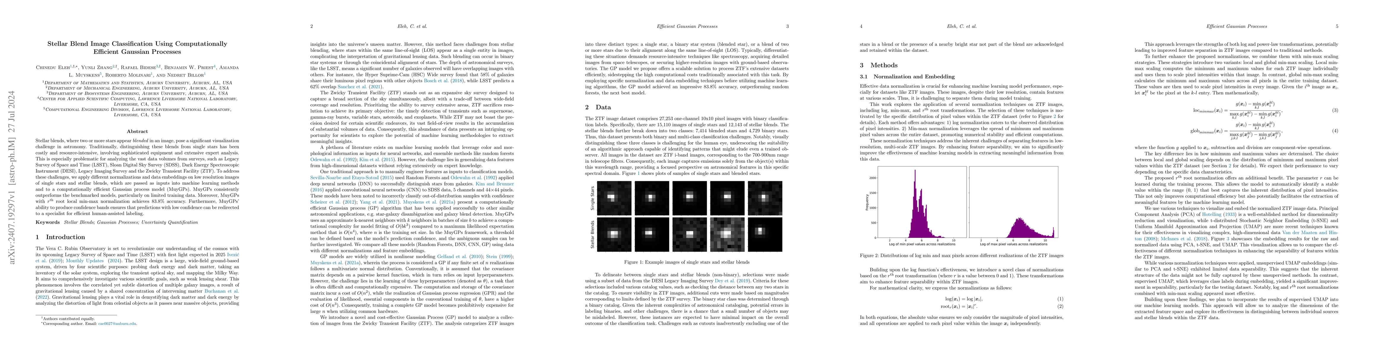 Thumbnail for Stellar Blend Image Classification Using Computationally Efficient
  Gaussian Processes