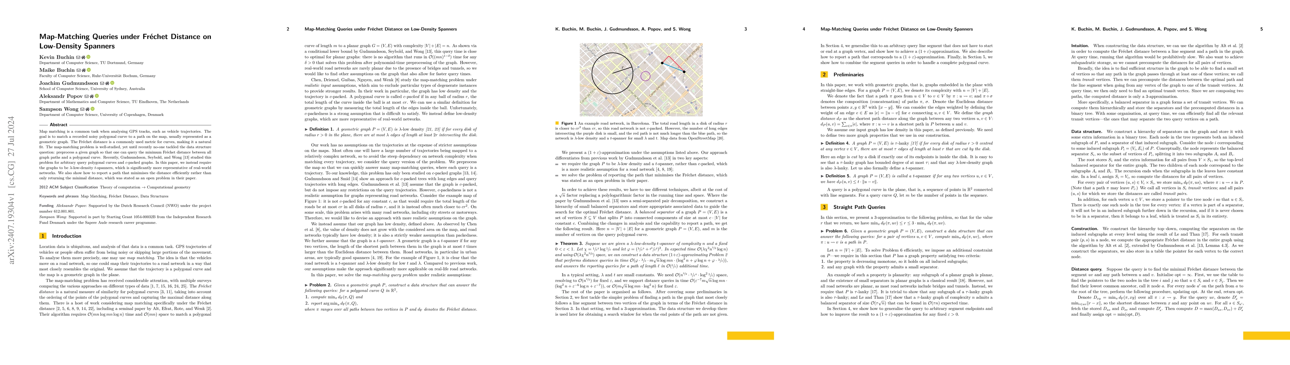 Thumbnail for Map-Matching Queries under Fréchet Distance on Low-Density Spanners