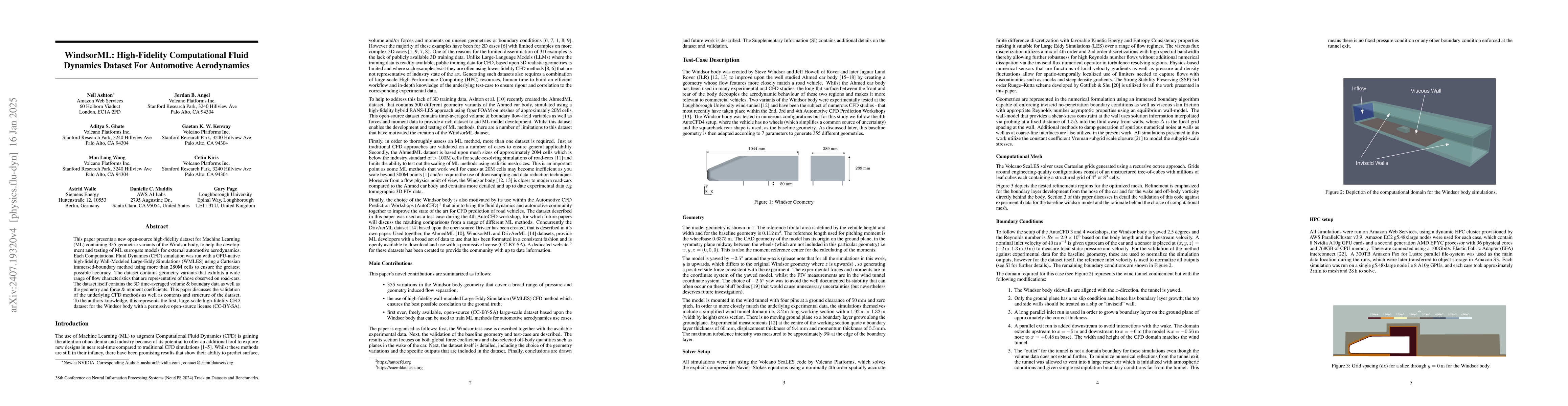 Thumbnail for WindsorML: High-Fidelity Computational Fluid Dynamics Dataset For
  Automotive Aerodynamics