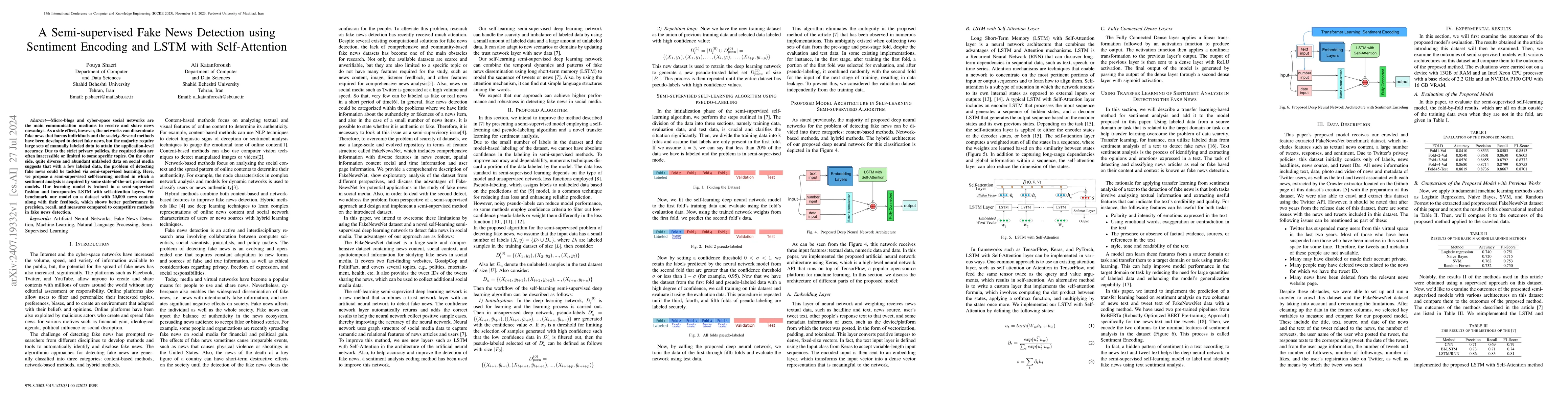 Thumbnail for A Semi-supervised Fake News Detection using Sentiment Encoding and LSTM
  with Self-Attention