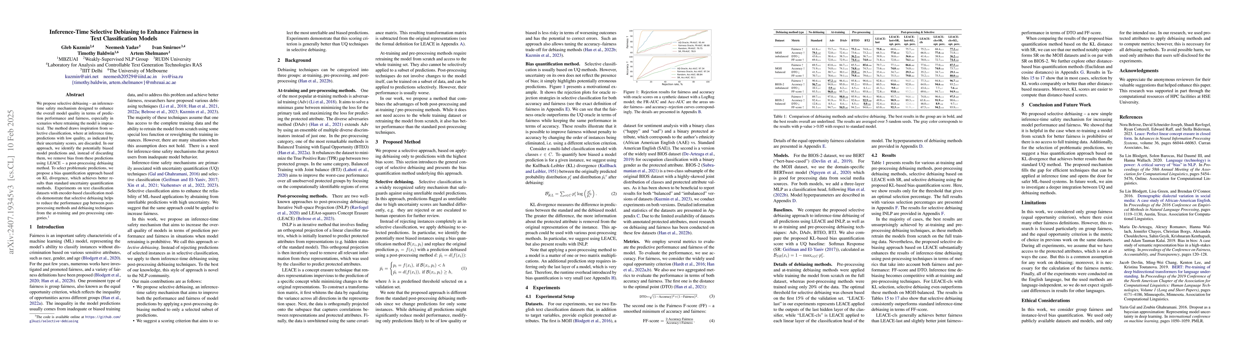 Thumbnail for Inference-Time Selective Debiasing